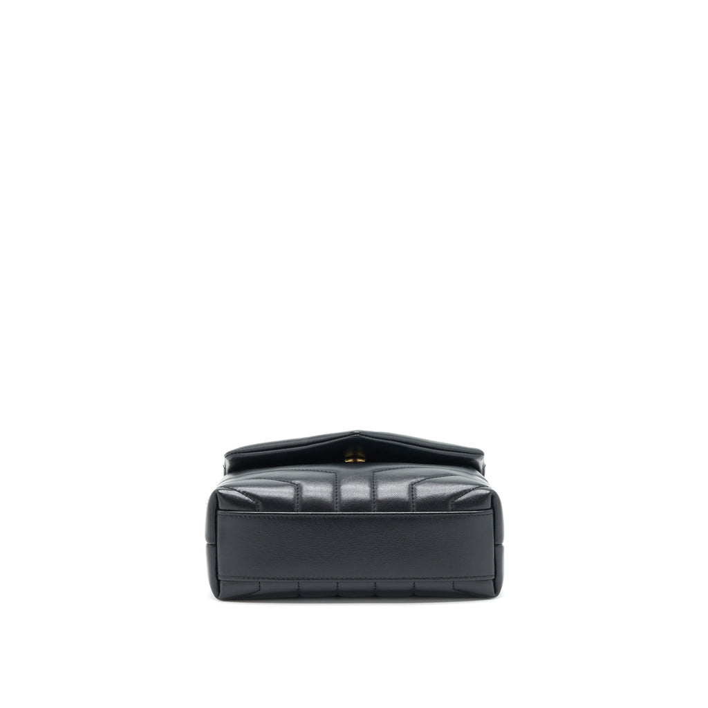 SAINT LAURENT/ YSL TOY LOULOU BAG QUILTED BLACK GHW