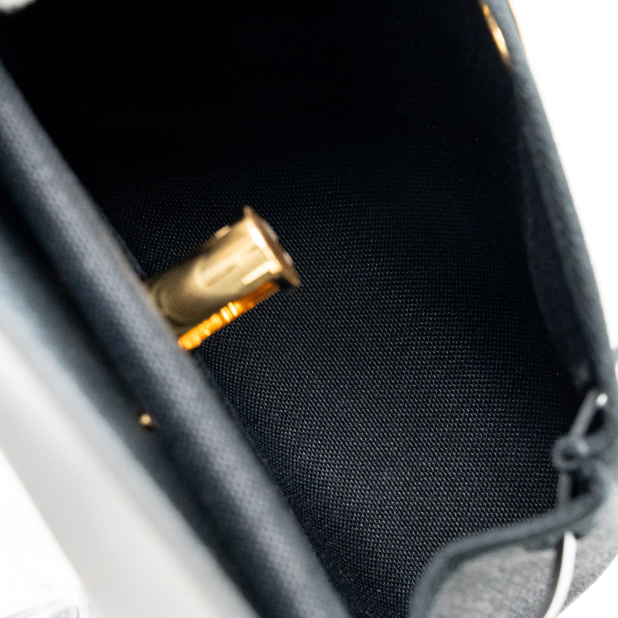 HERMES HERBAG MINI CANVAS / HUNTER BLACK GHW