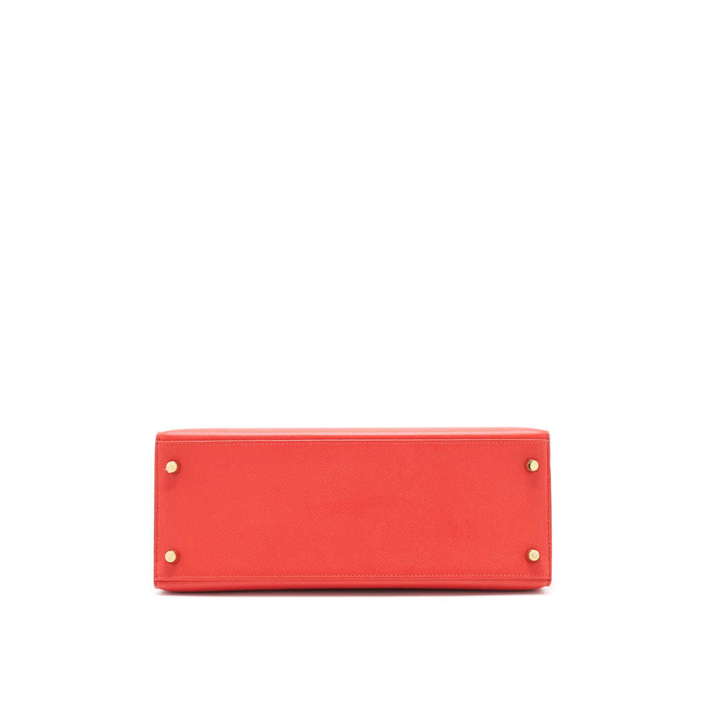 HERMES KELLY 28 ROUGE PIVOINE GHW