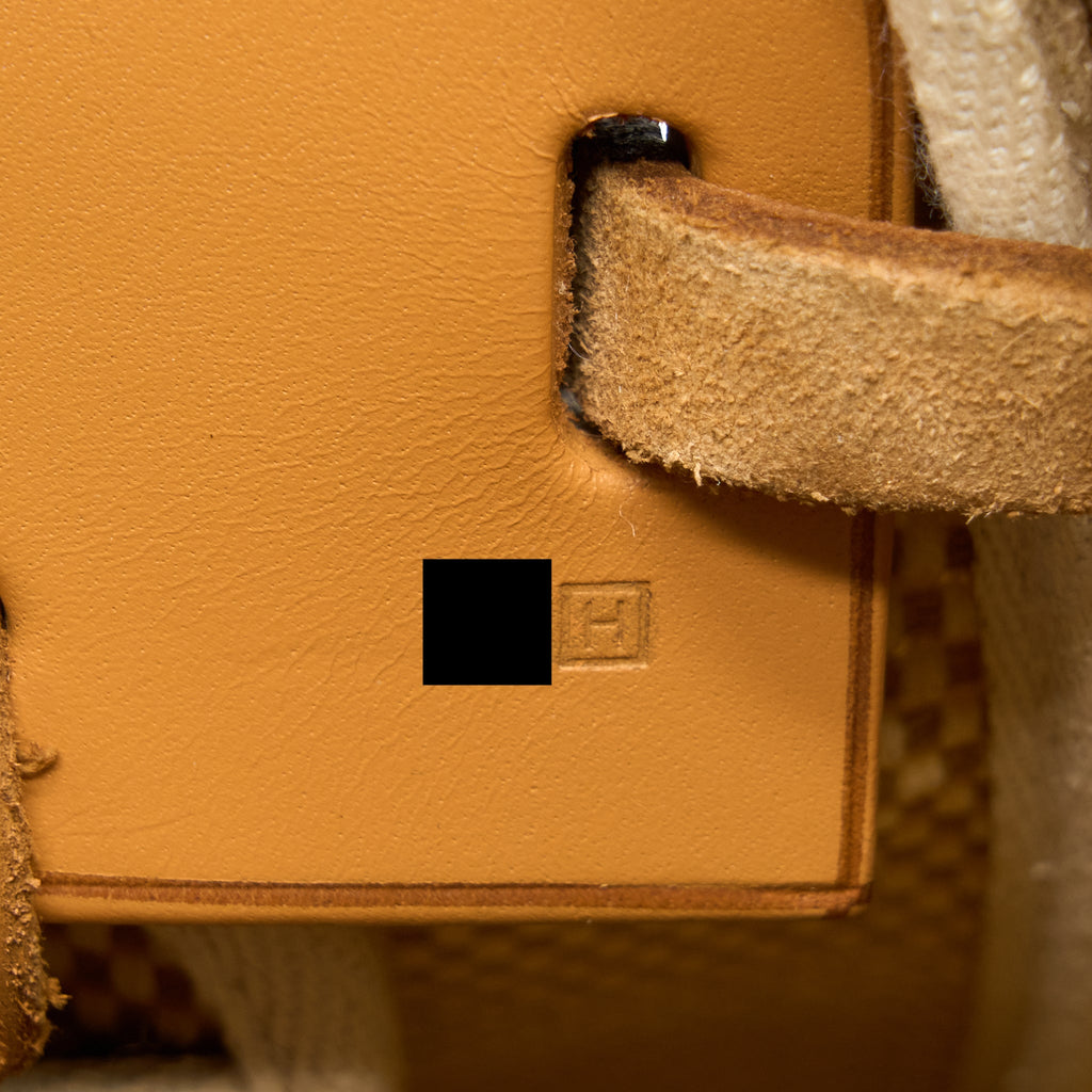 HERMES VINTAGE CLOTH TOTE WITH EXCHANGE POCKET SHW
