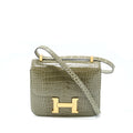HERMES CONSTANCE 24 ALLIGATOR 81 GRIS TOURTERELLE GHW