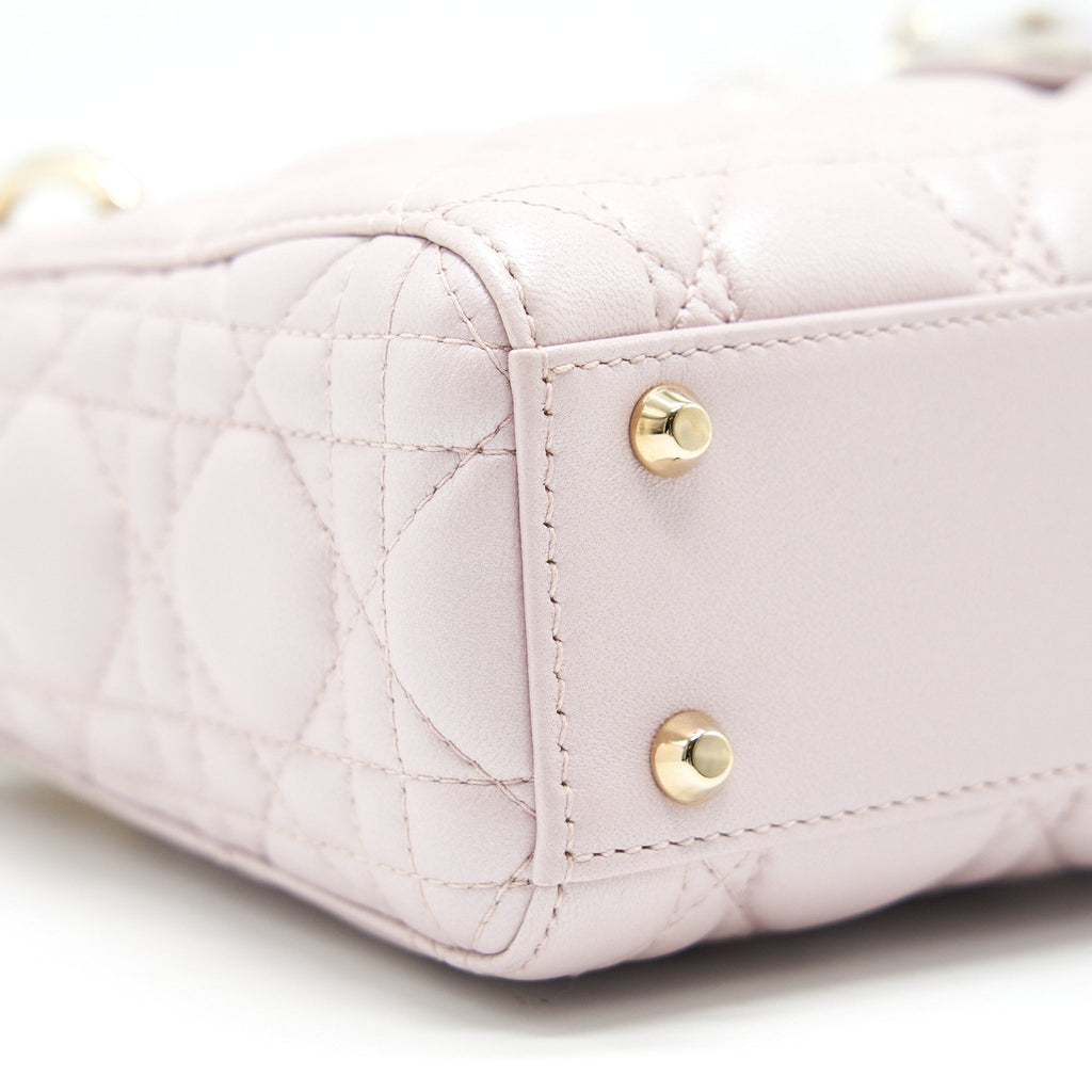 CHRISTIAN DIOR MINI DIOR LAMBSKIN PINK GHW