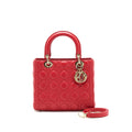 DIOR MEDIUM LADY DIOR TOTE BAG RED GHW