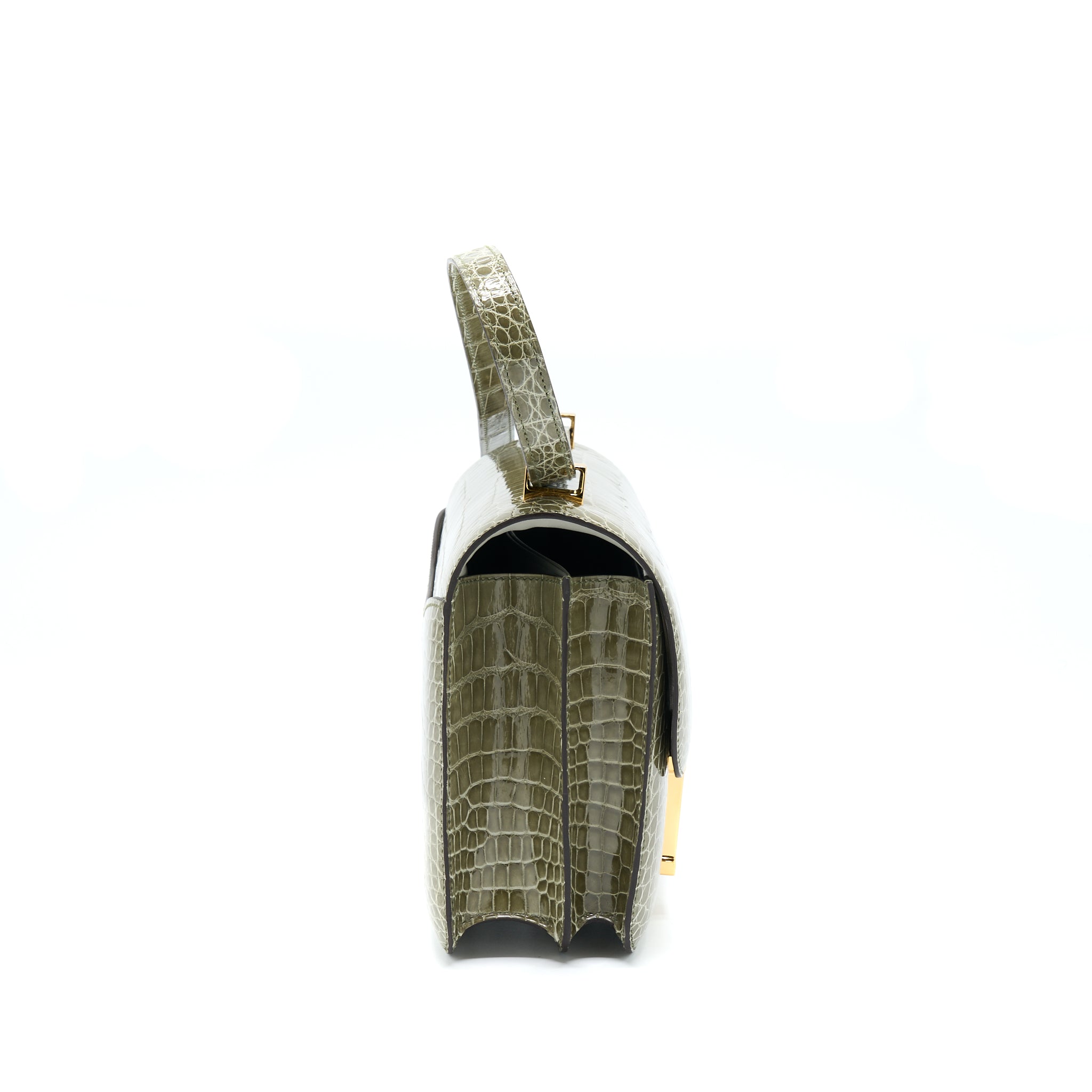 HERMES CONSTANCE 24 ALLIGATOR 81 GRIS TOURTERELLE GHW