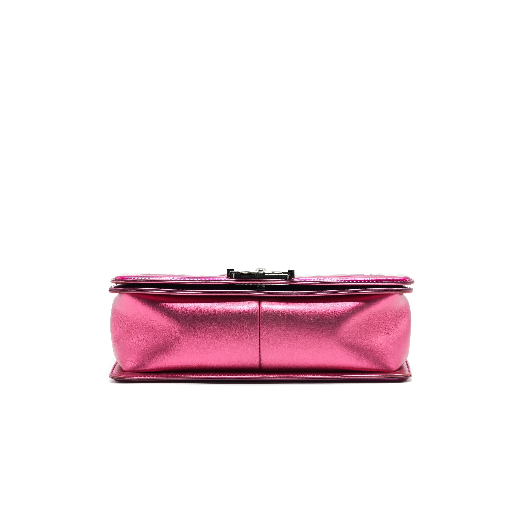 CHANEL MEDIUM LEBOY BAG METALLIC PINK SHW