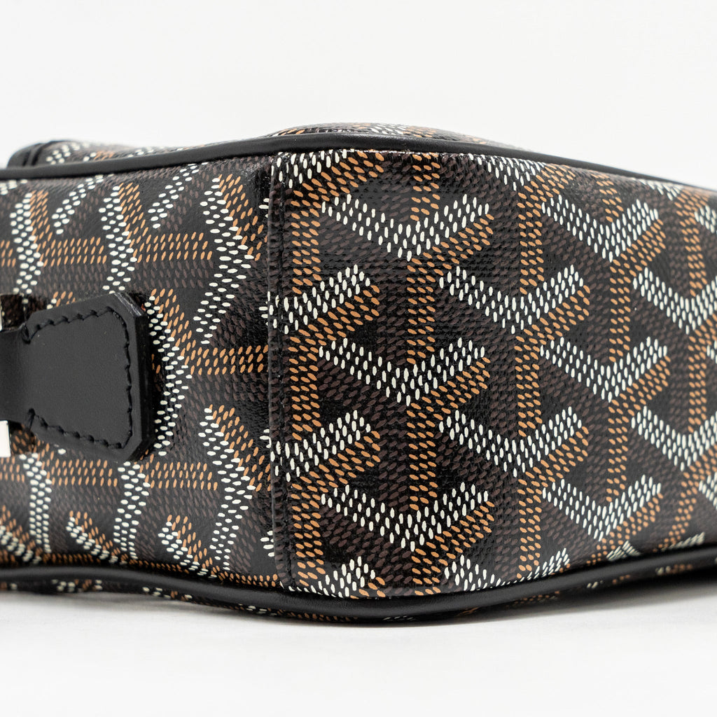 GOYARD CAP VERT PM CROSSBODY BAG GOYARDINE CANVAS/LEATHER BLACK SHW