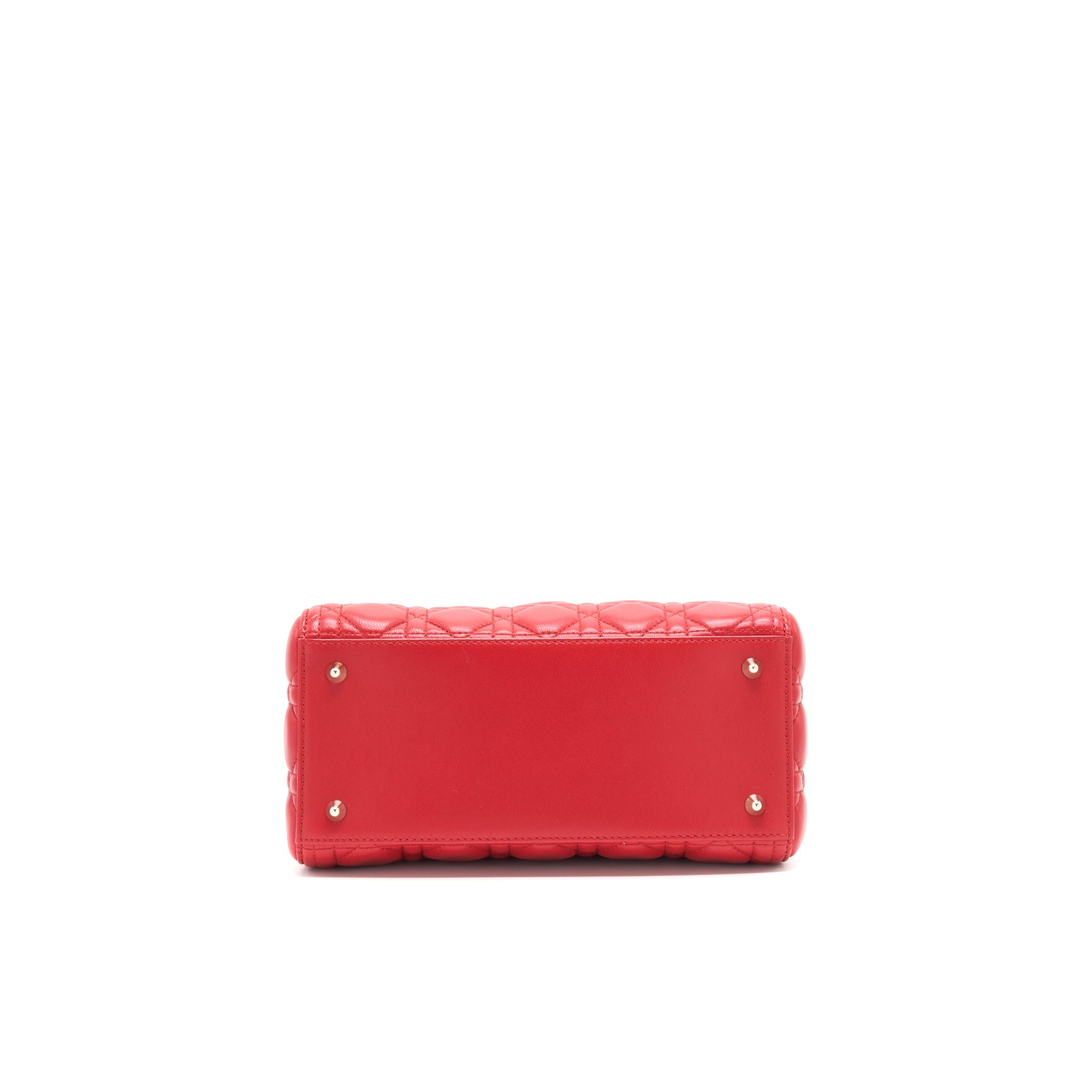 DIOR MEDIUM LADY DIOR TOTE BAG RED GHW