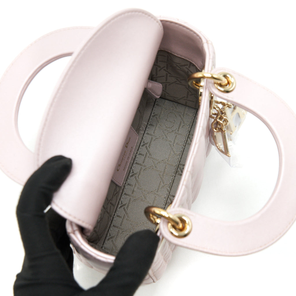CHRISTIAN DIOR MINI DIOR LAMBSKIN PINK GHW