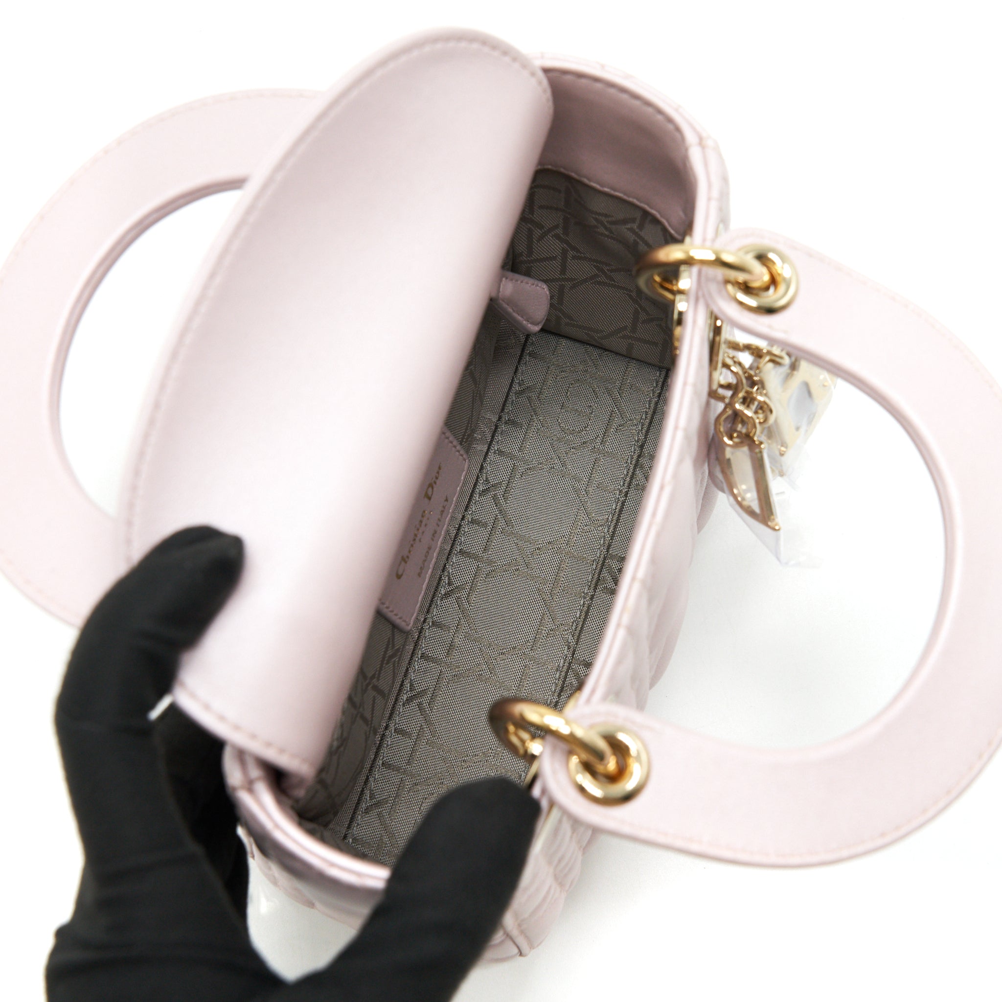 CHRISTIAN DIOR MINI DIOR LAMBSKIN PINK GHW