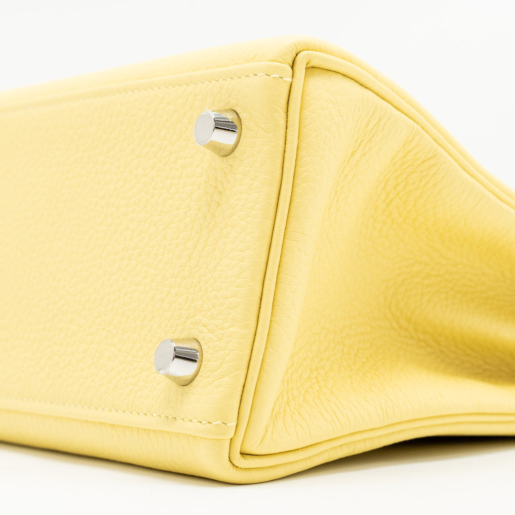 HERMES KELLY 25 TOGO 1Z JAUNE POUSSIN SHW
