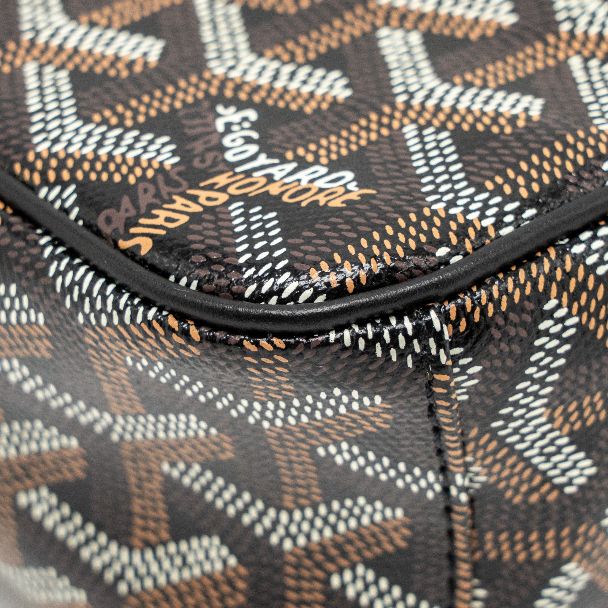 GOYARD CAP VERT PM CROSSBODY BAG GOYARDINE CANVAS/LEATHER BLACK SHW