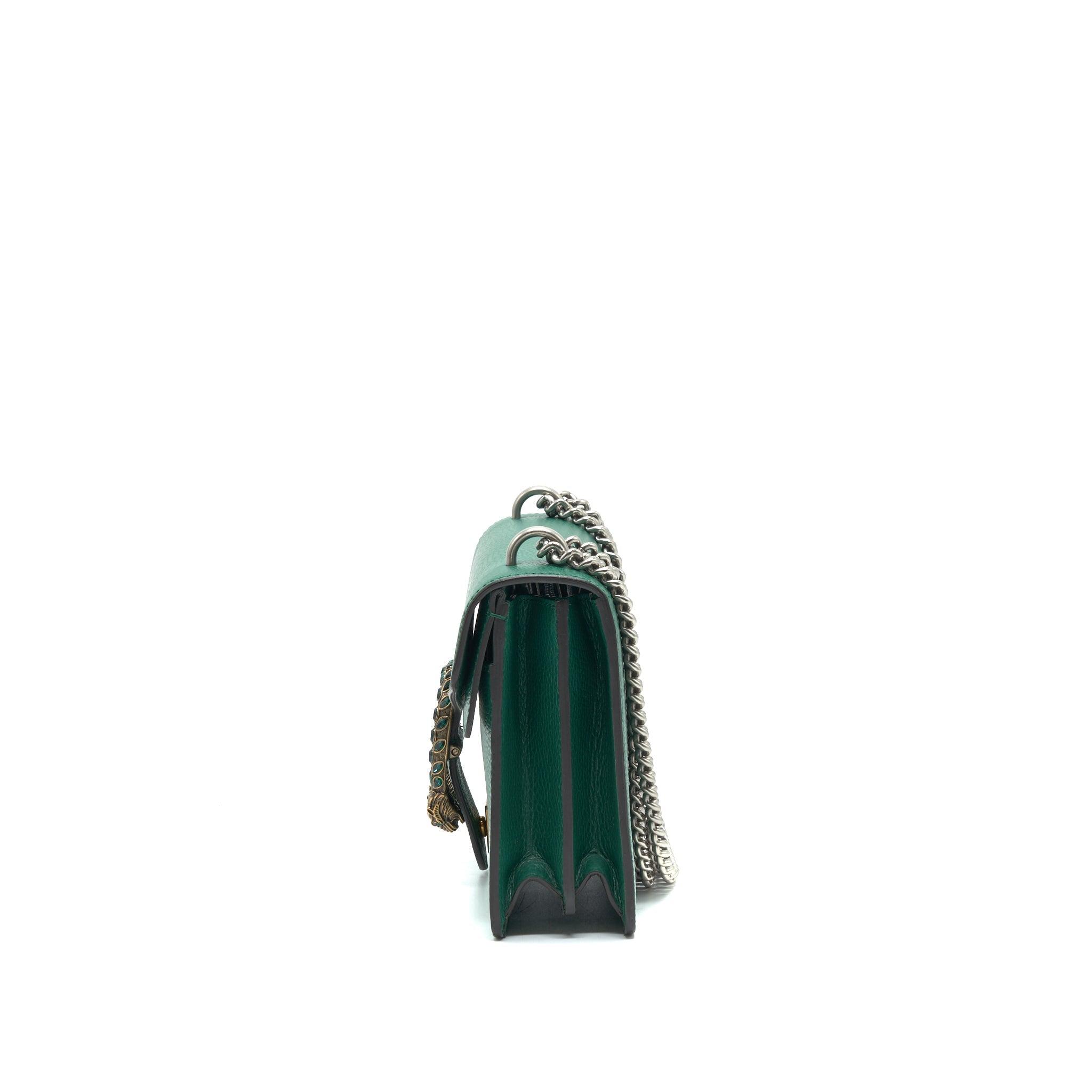 GUCCI SMALL DIONYSUS LEATHER SHOULDER BAG GREEN