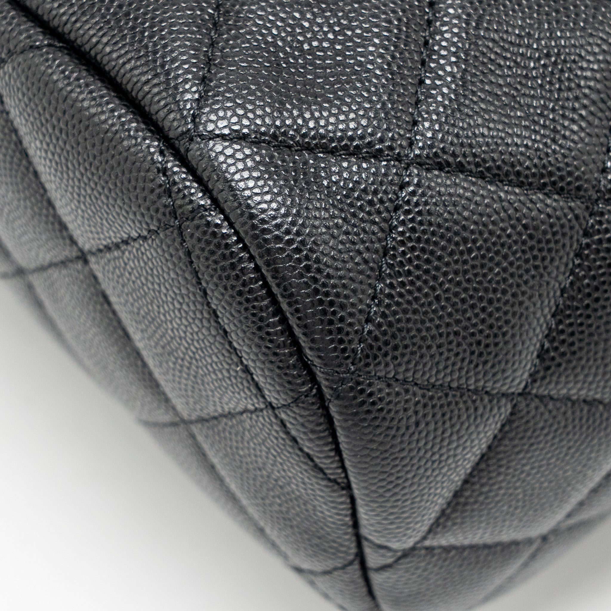 CHANEL QUILTED MINI BACKPACK CAVIAR BLACK LGHW (MICROCHIP)