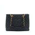 CHANEL GRAND SHOPPING TOTE BAG CAVIAR BLACK GHW
