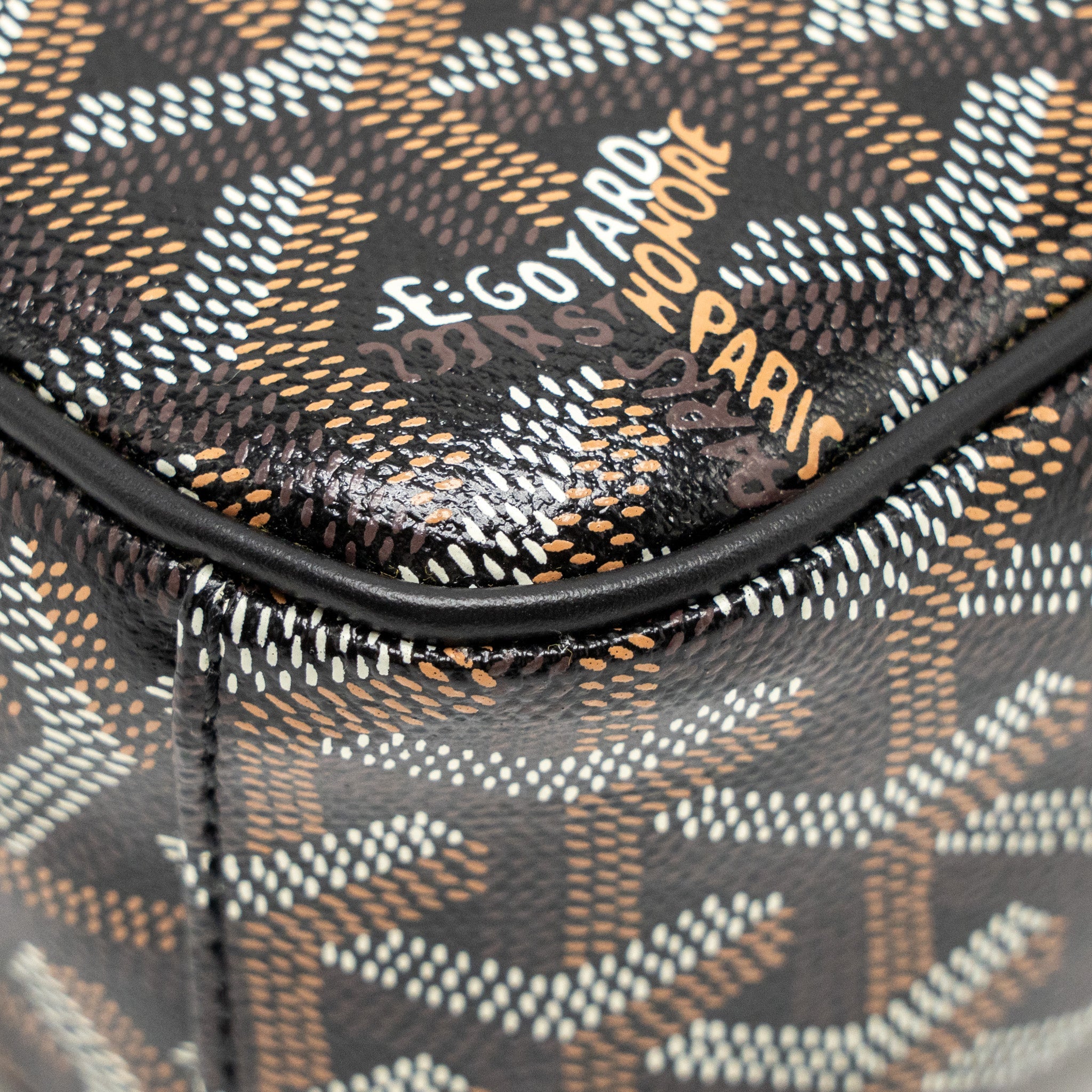 GOYARD CAP VERT PM CROSSBODY BAG GOYARDINE CANVAS/LEATHER BLACK SHW