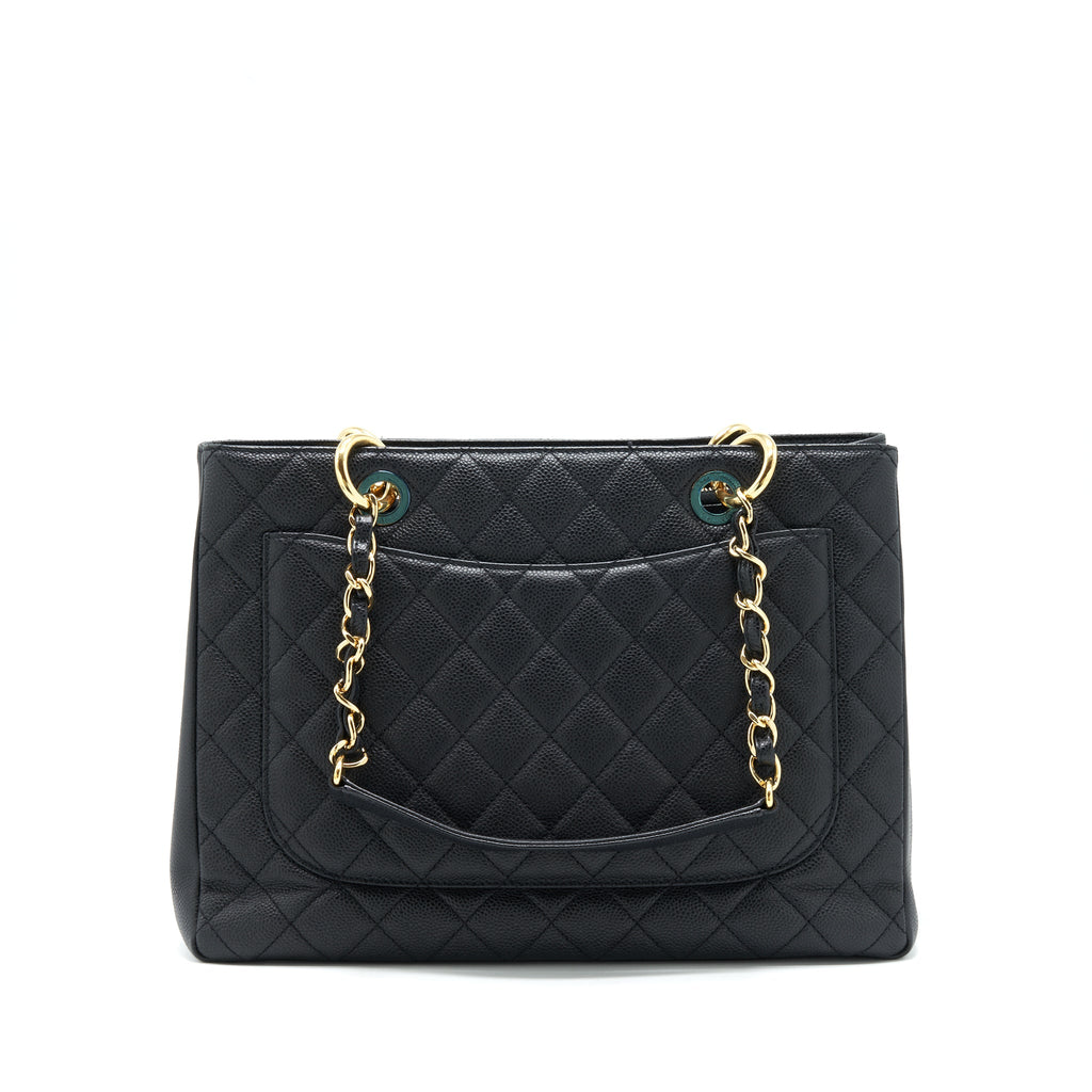 CHANEL GRAND SHOPPING TOTE BAG CAVIAR BLACK GHW
