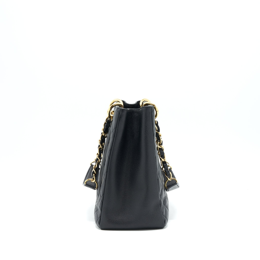 CHANEL GRAND SHOPPING TOTE BAG CAVIAR BLACK GHW