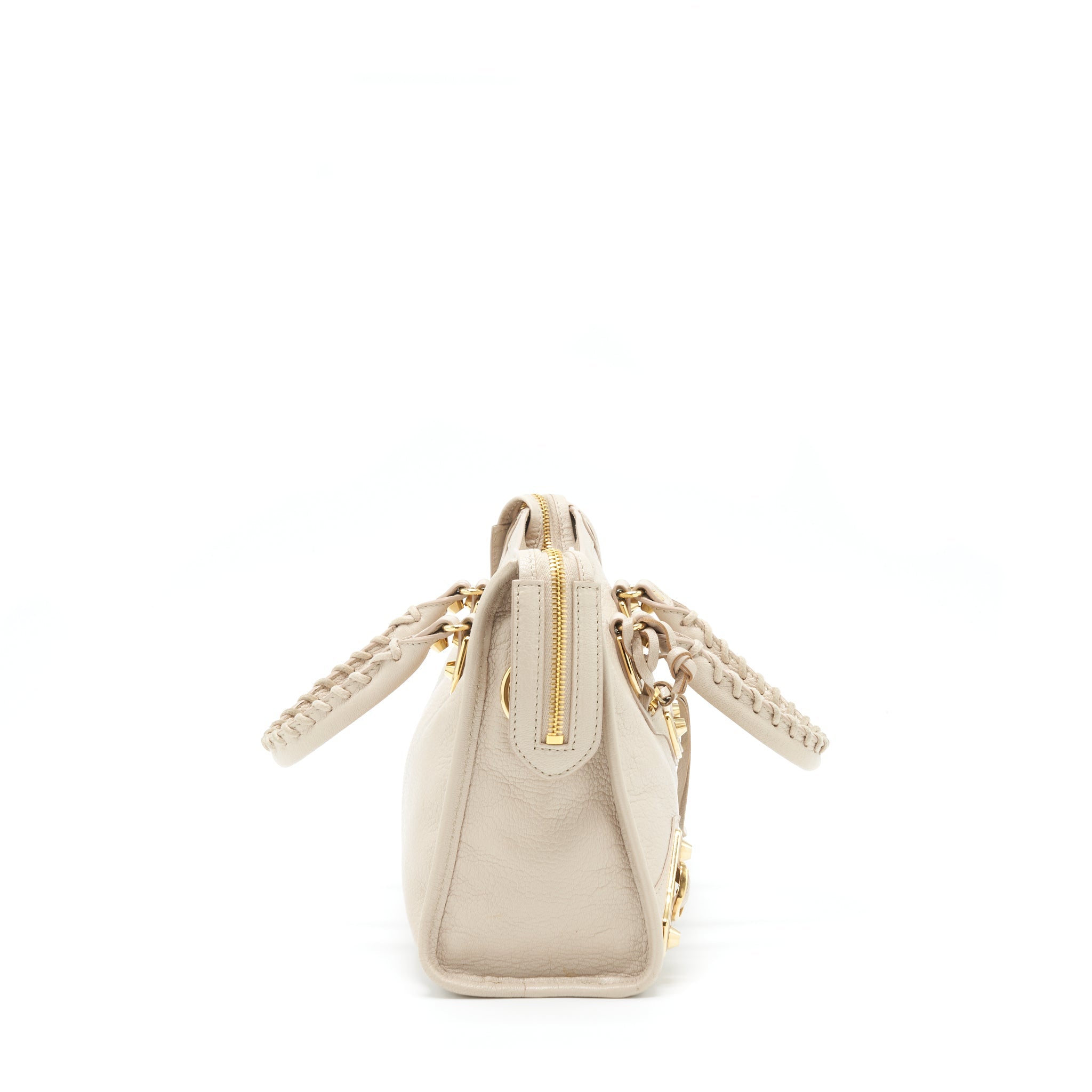 BALENCIAGA MINI CITY BAG BEIGE GHW