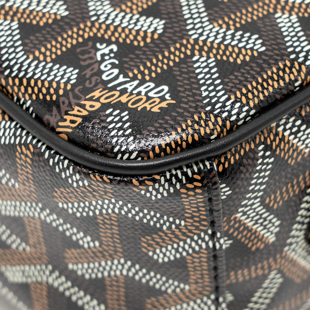 GOYARD CAP VERT PM CROSSBODY BAG GOYARDINE CANVAS/LEATHER BLACK SHW