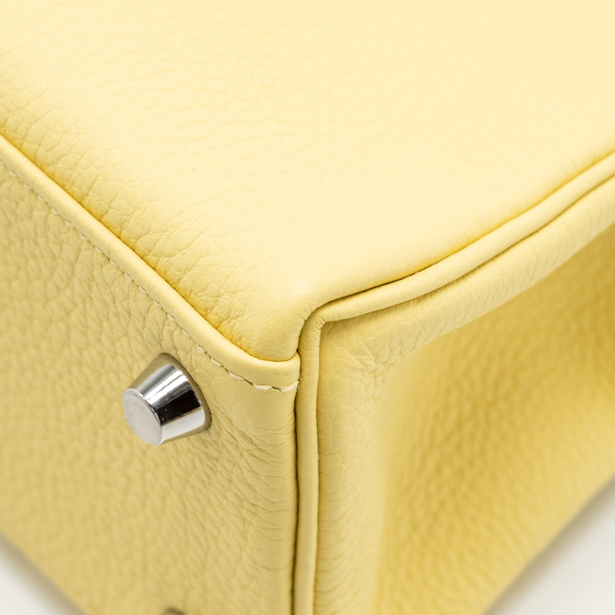 HERMES KELLY 25 TOGO 1Z JAUNE POUSSIN SHW