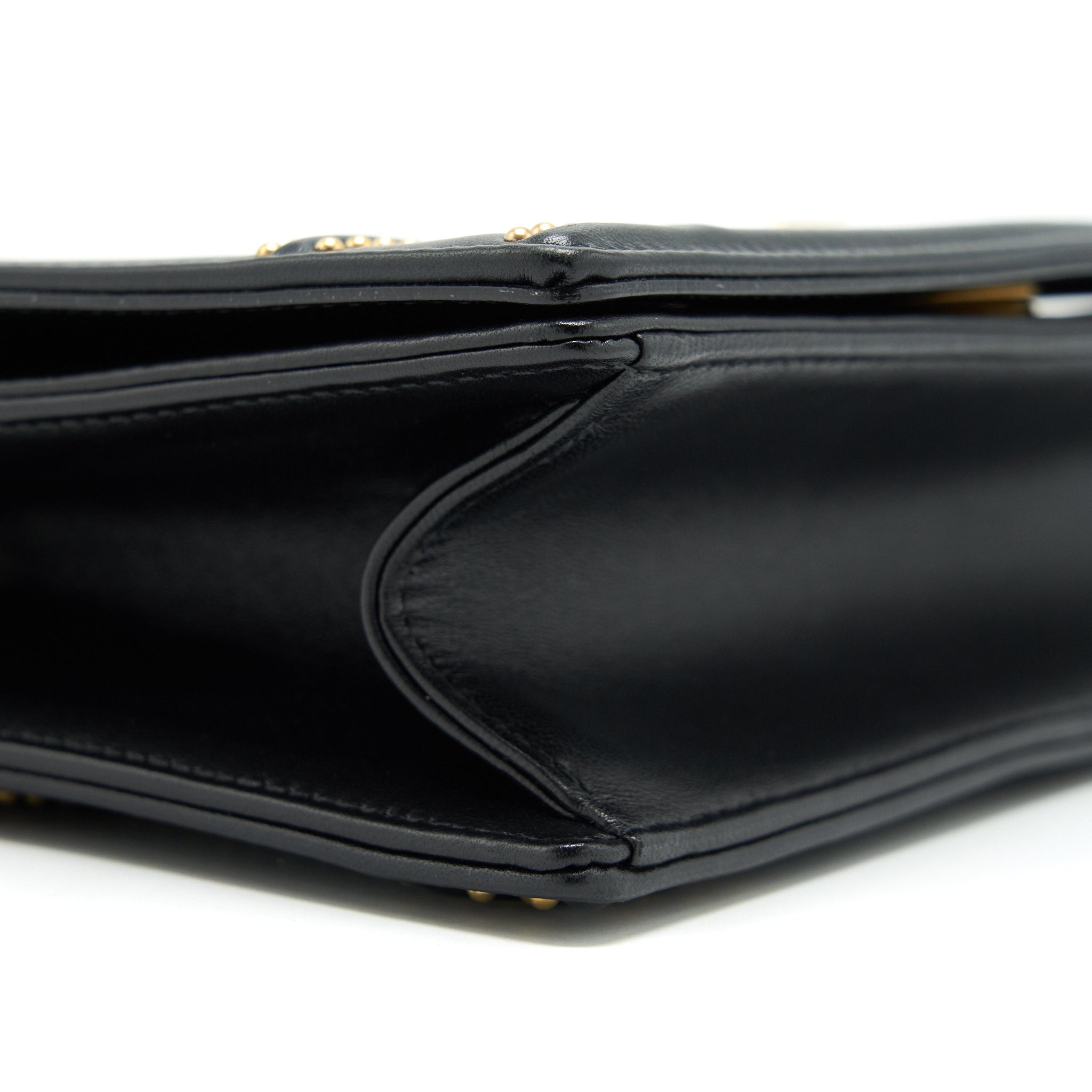 DIOR SMALL STUDDED DIORAMA BLACK GHW