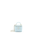 CHANEL 22P TOP HANDLE MINI VANITY WITH CHAIN LAMBSKIN LIGHT BLUE LGHW