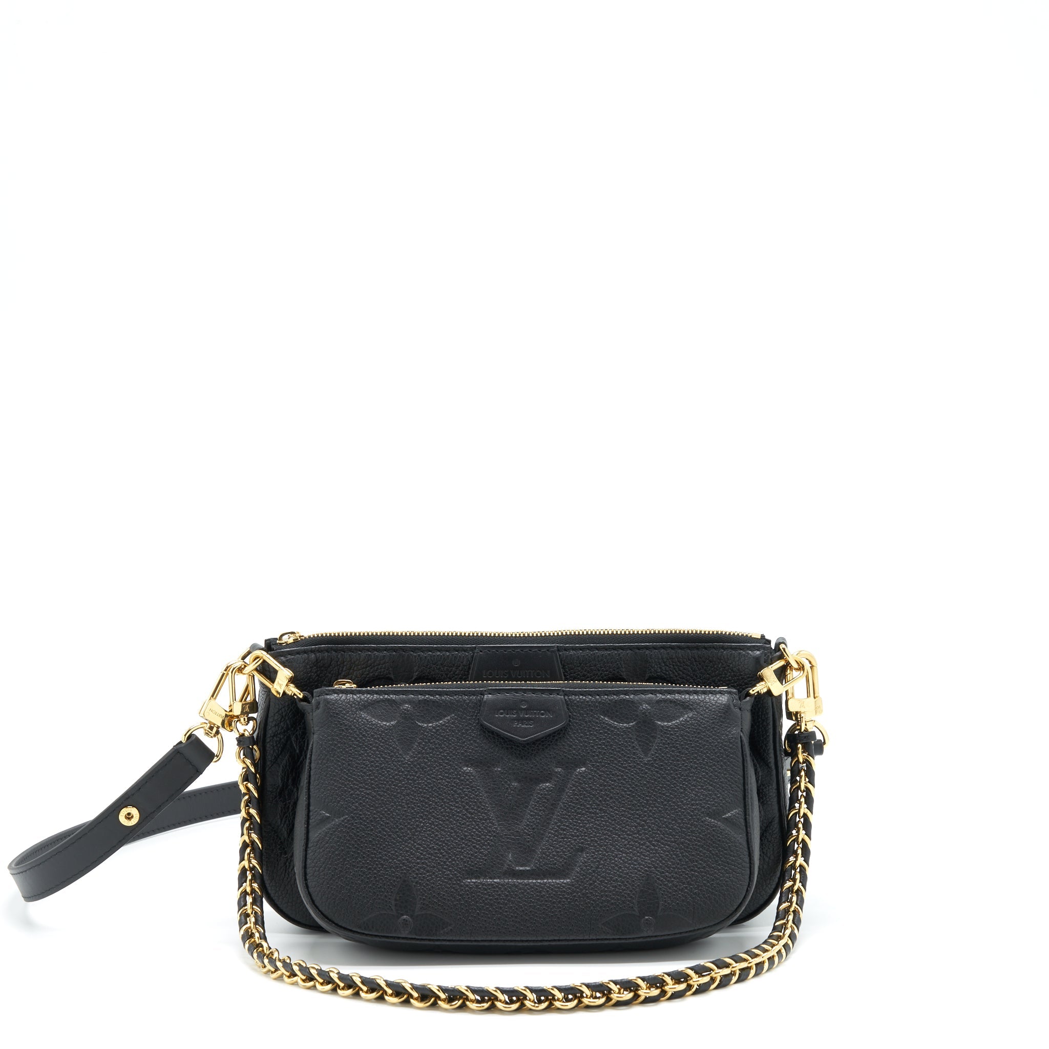 LOUIS VUITTON MULTI POCHETTE MONOGRAM EMPREINTE BLACK GHW