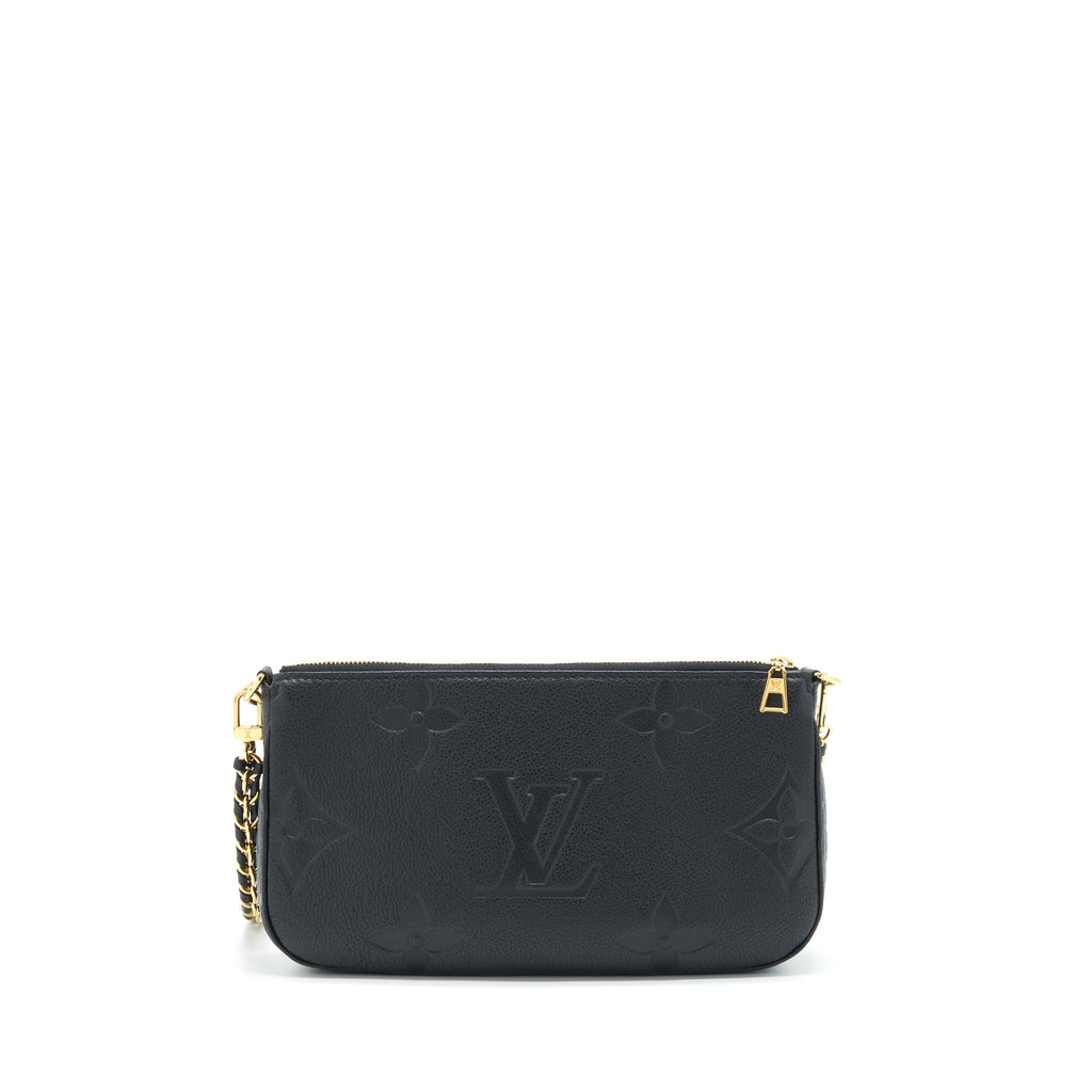 LOUIS VUITTON MULTI POCHETTE MONOGRAM EMPREINTE BLACK GHW
