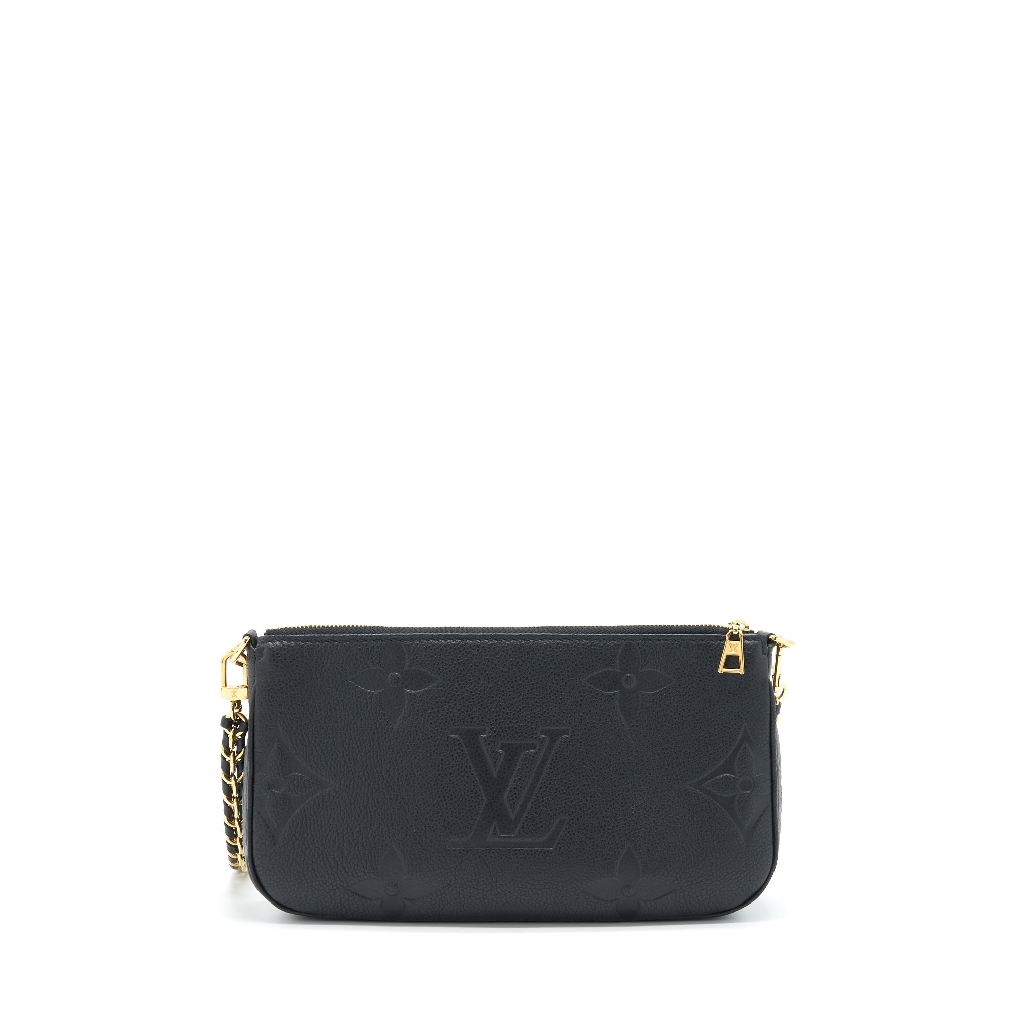 LOUIS VUITTON MULTI POCHETTE MONOGRAM EMPREINTE BLACK GHW