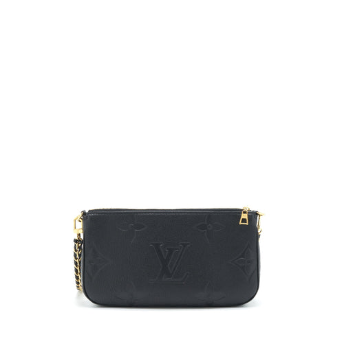 LOUIS VUITTON MULTI POCHETTE MONOGRAM EMPREINTE BLACK GHW