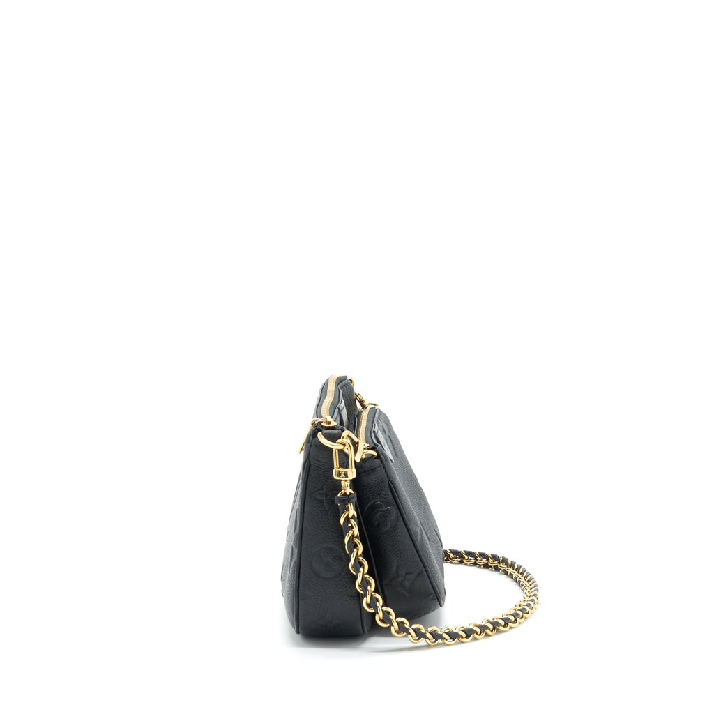 LOUIS VUITTON MULTI POCHETTE MONOGRAM EMPREINTE BLACK GHW
