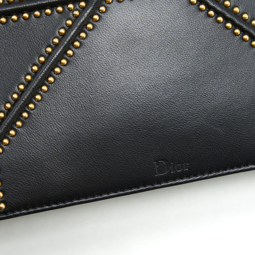 DIOR SMALL STUDDED DIORAMA BLACK GHW