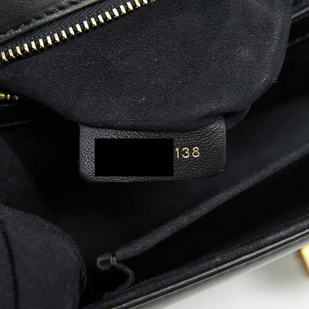 DIOR SMALL STUDDED DIORAMA BLACK GHW