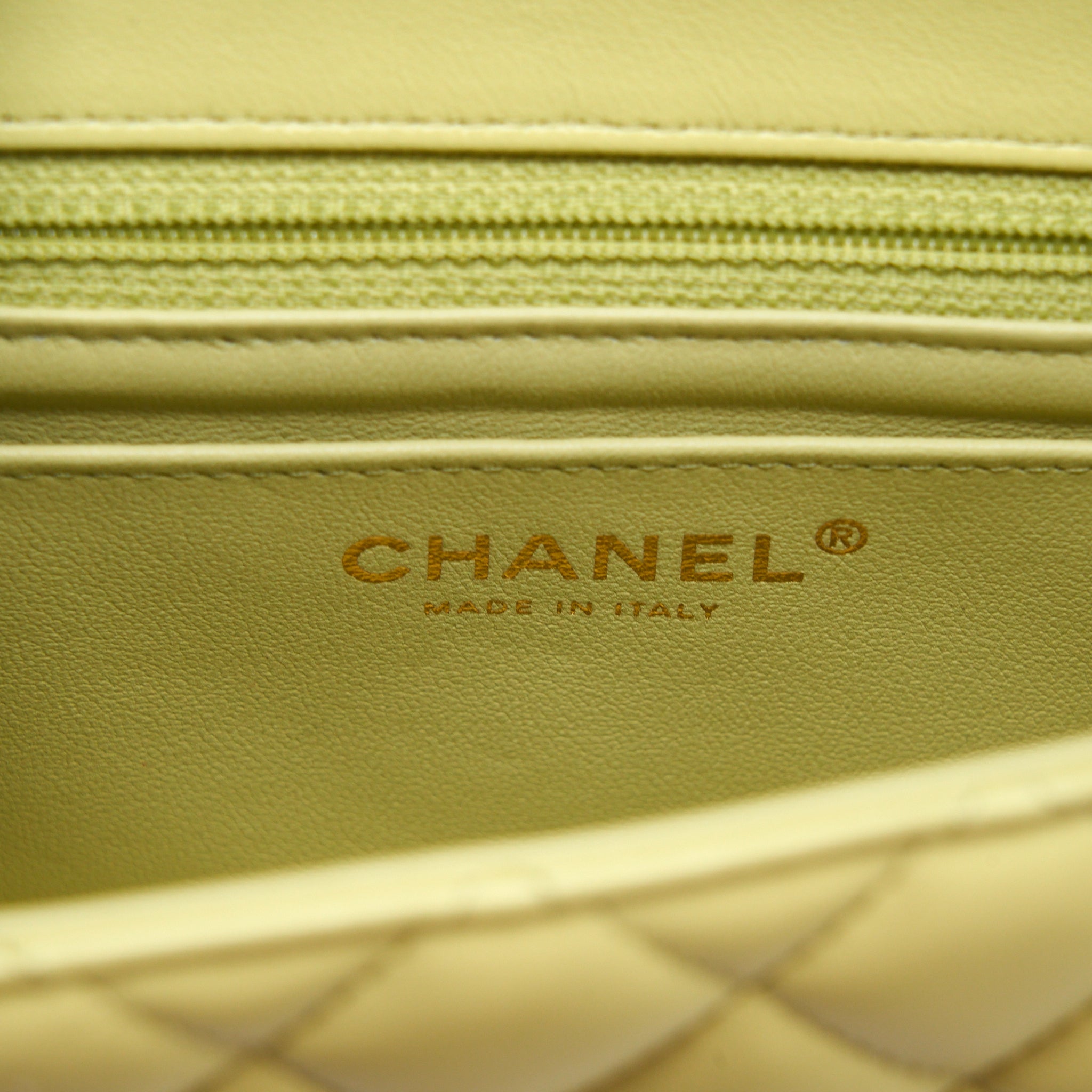 CHANEL 23C MINI SQUARE FLAP BAG LAMBSKIN LIGHT GREEN LGHW (MICROCHIP)