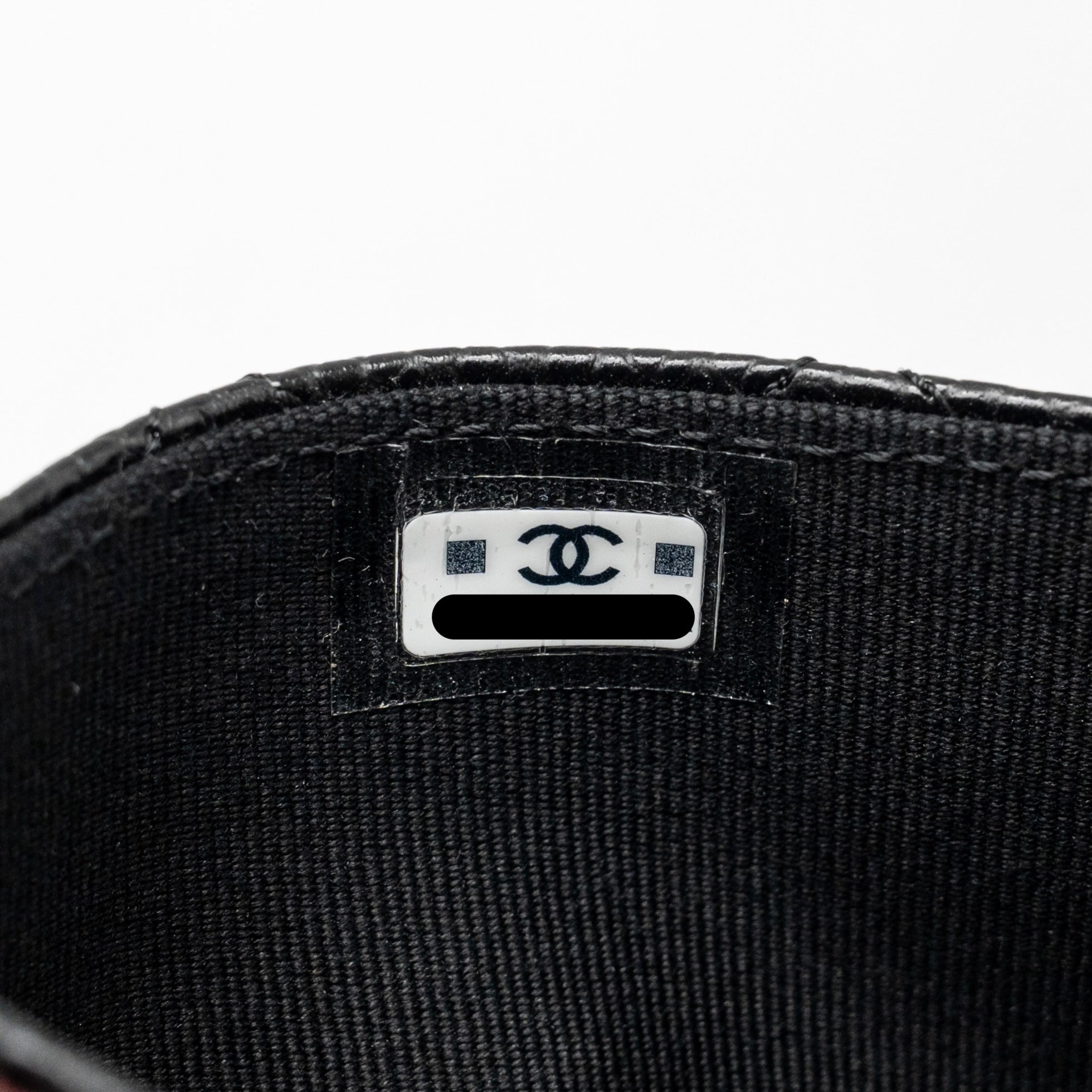 CHANEL CLASSIC FLAP CARD HOLDER CAVIAR BLACK GHW (MICROCHIP)