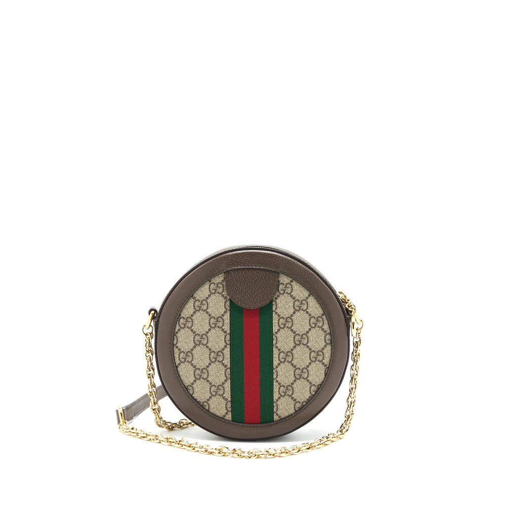 GUCCI MINI OPHIDIA GG ROUND CROSSBODY BAG