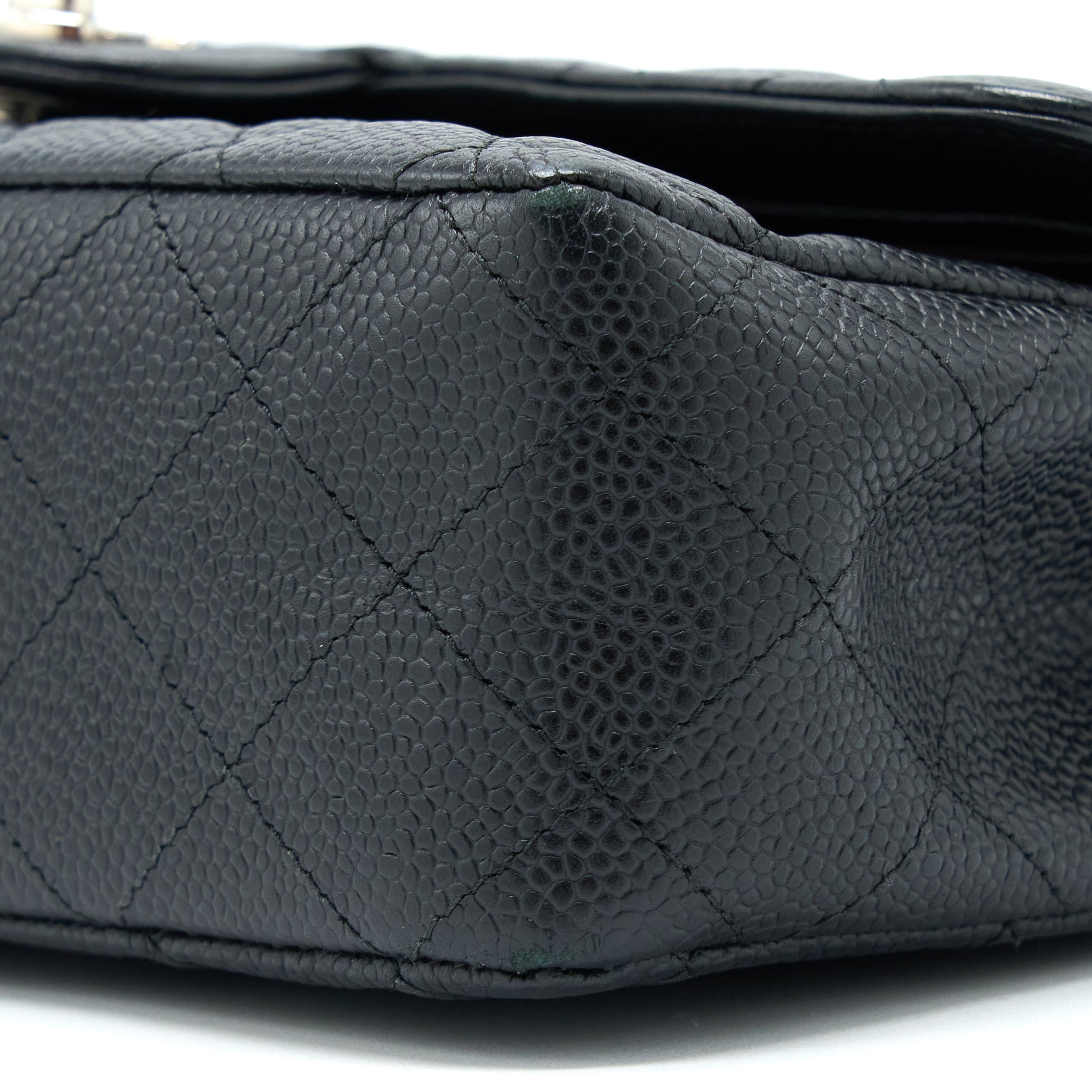 CHANEL MEDIUM CLASSIC FLAP BAG CAVIAR BLACK SHW