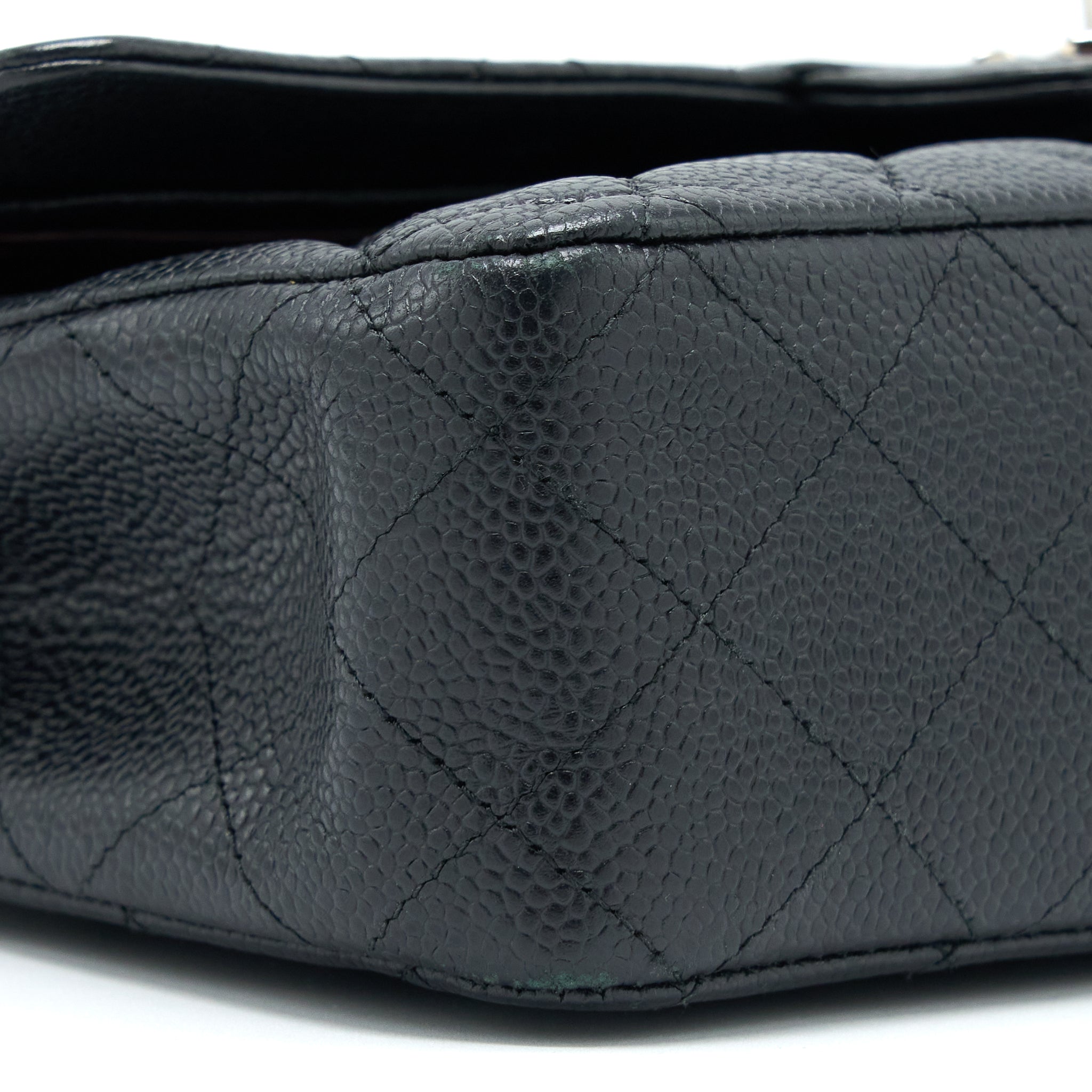 CHANEL MEDIUM CLASSIC FLAP BAG CAVIAR BLACK SHW