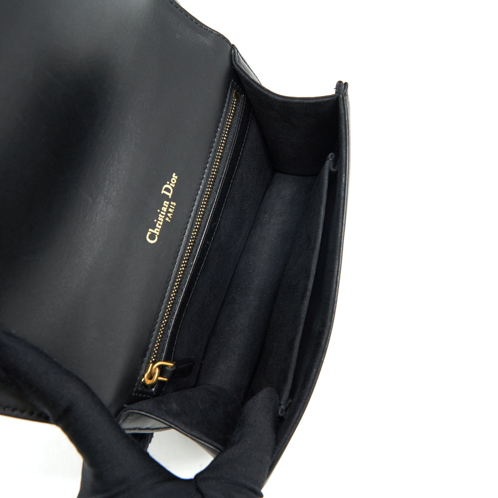 DIOR SMALL STUDDED DIORAMA BLACK GHW