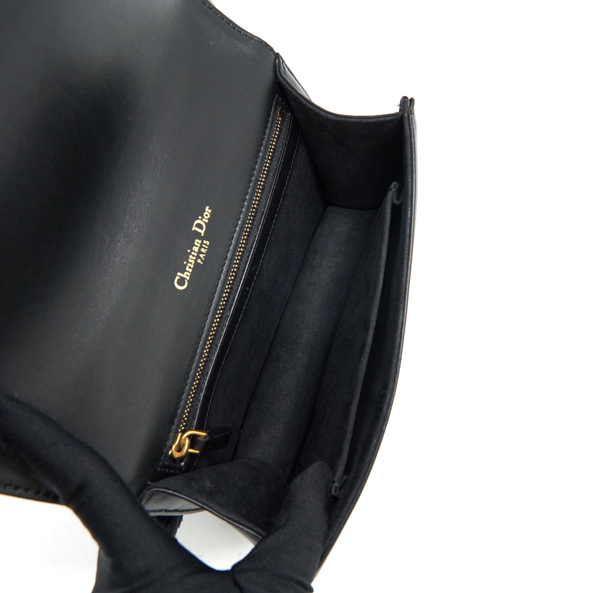DIOR SMALL STUDDED DIORAMA BLACK GHW