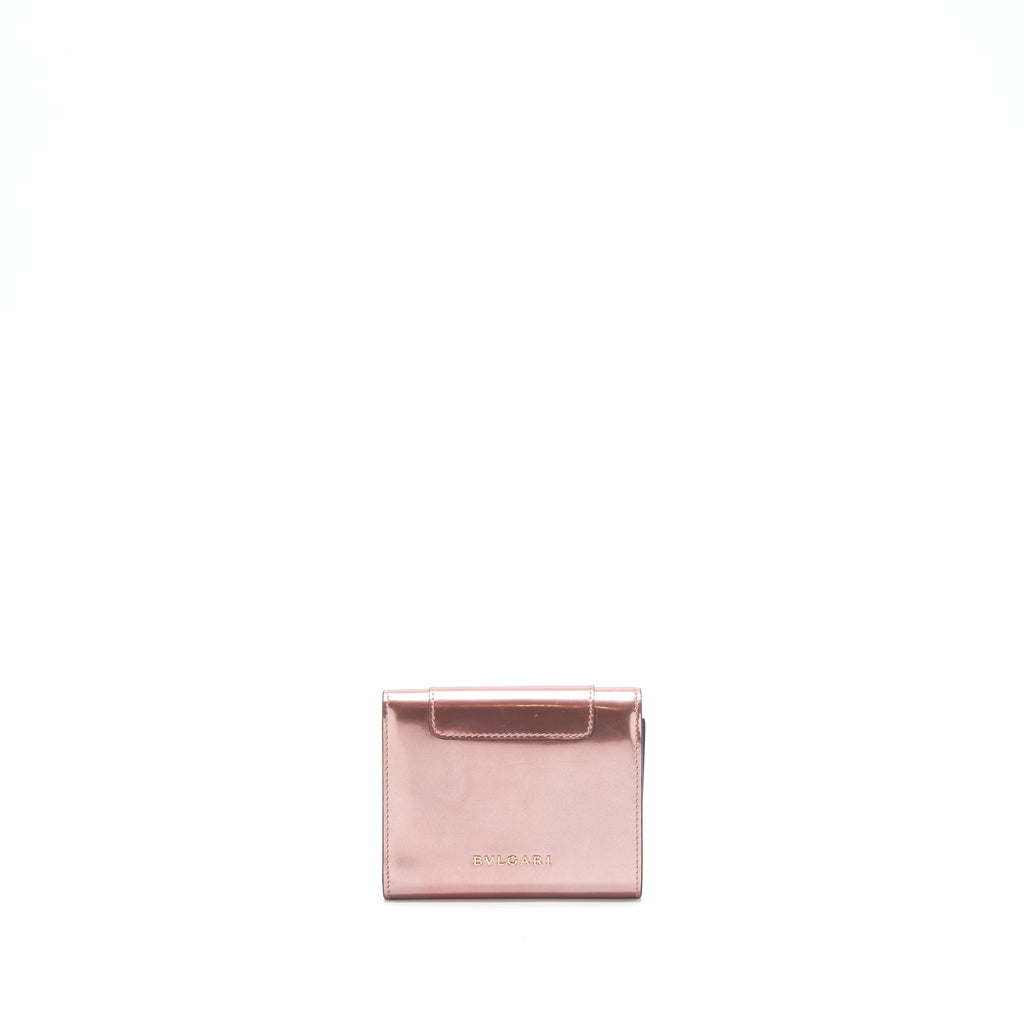 BVLGARI SERPENTI COMPACT WALLET PATENT PINK