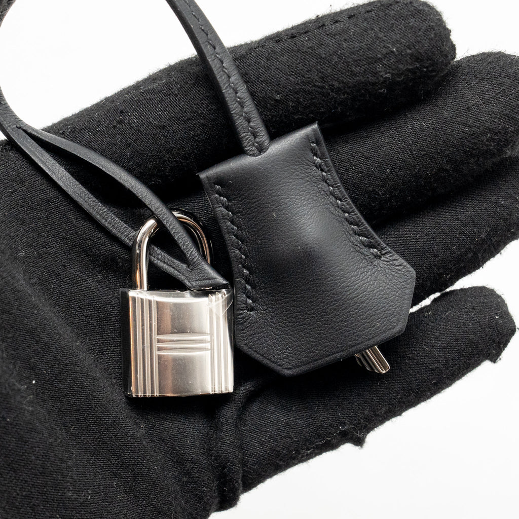 HERMES BIRKIN 25 TOILE SWIFT / CANVAS BLACK SHW