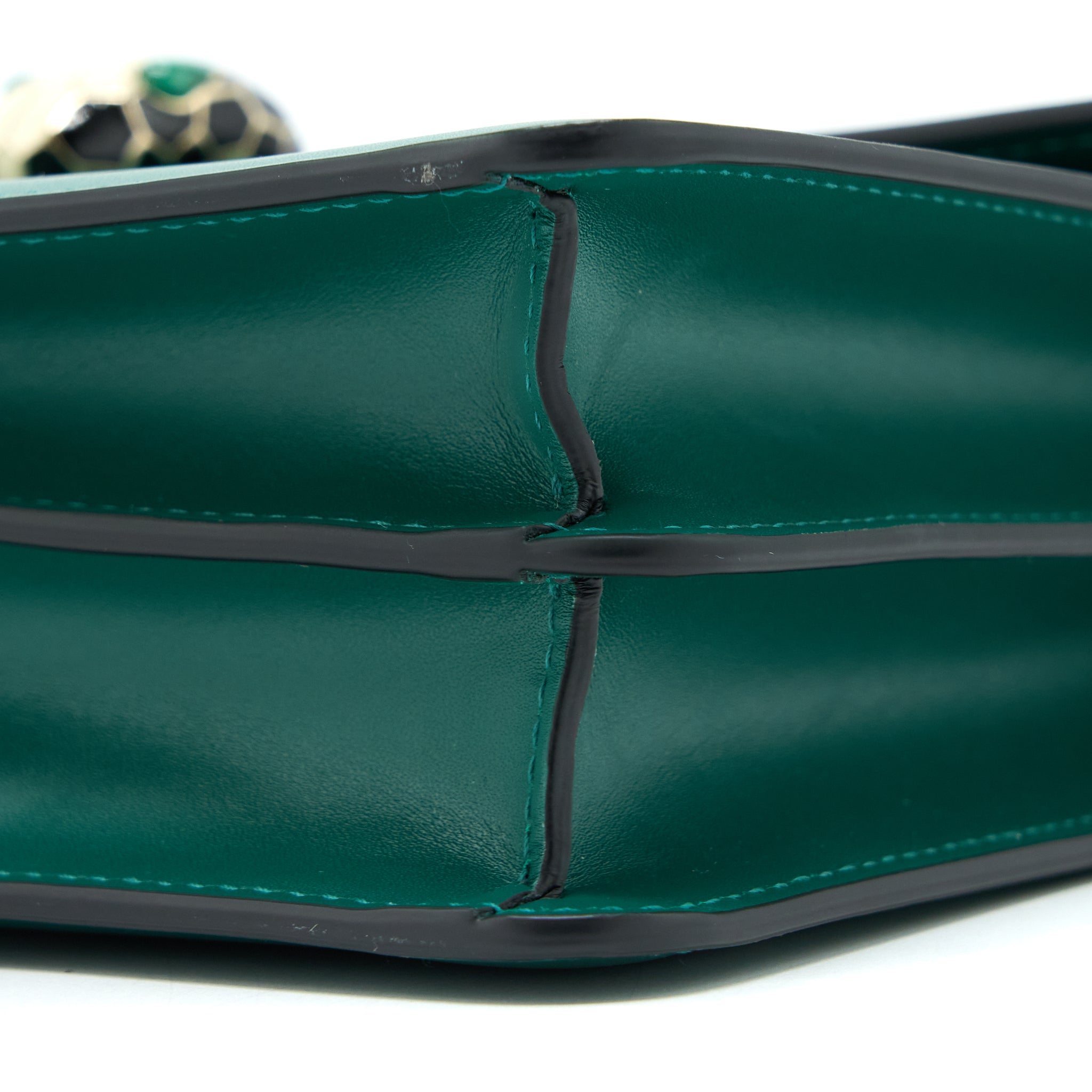 BVLGARI SERPENTI FOREVER SHOULDER BAG CALFSKIN GREEN LGHW