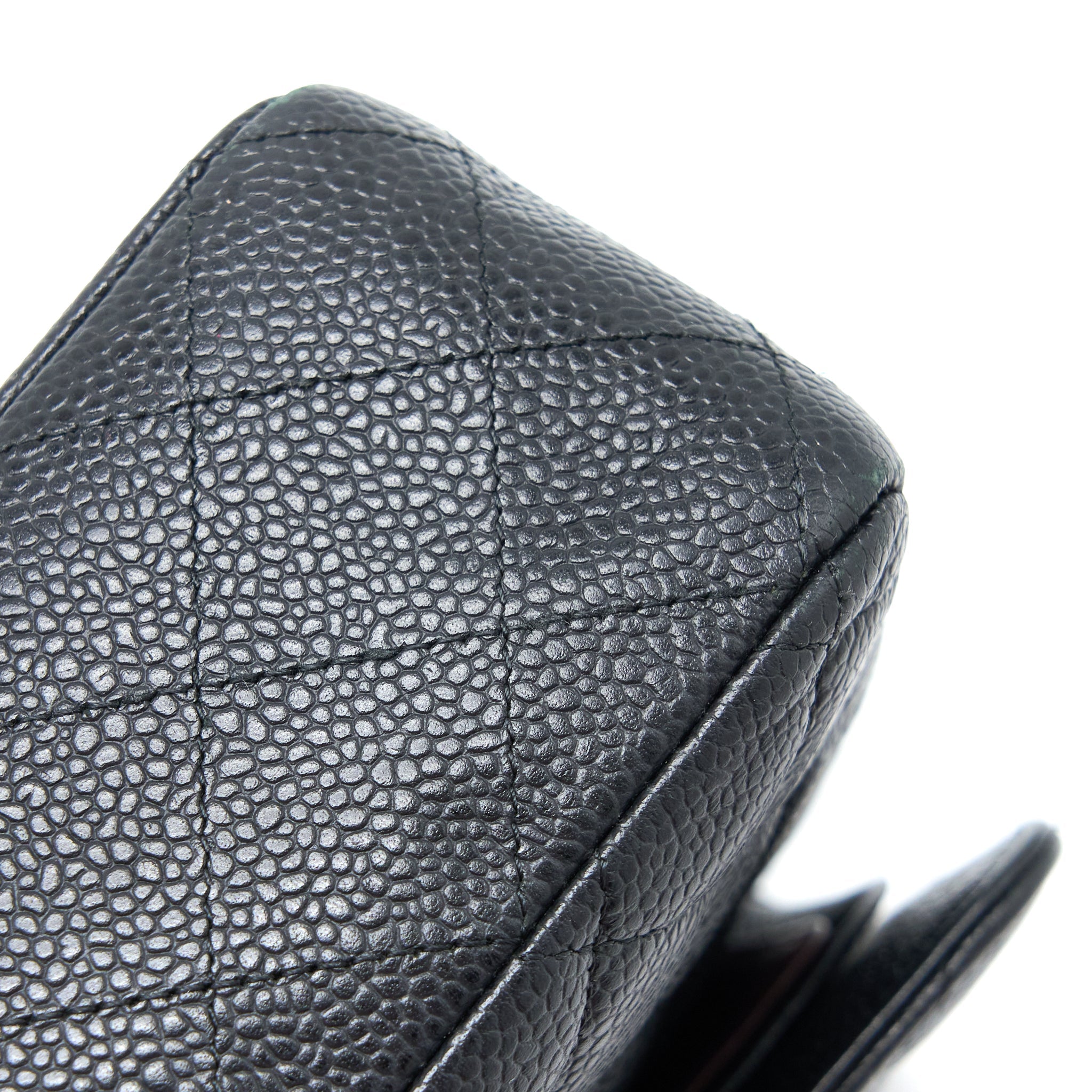 CHANEL MEDIUM CLASSIC FLAP BAG CAVIAR BLACK SHW