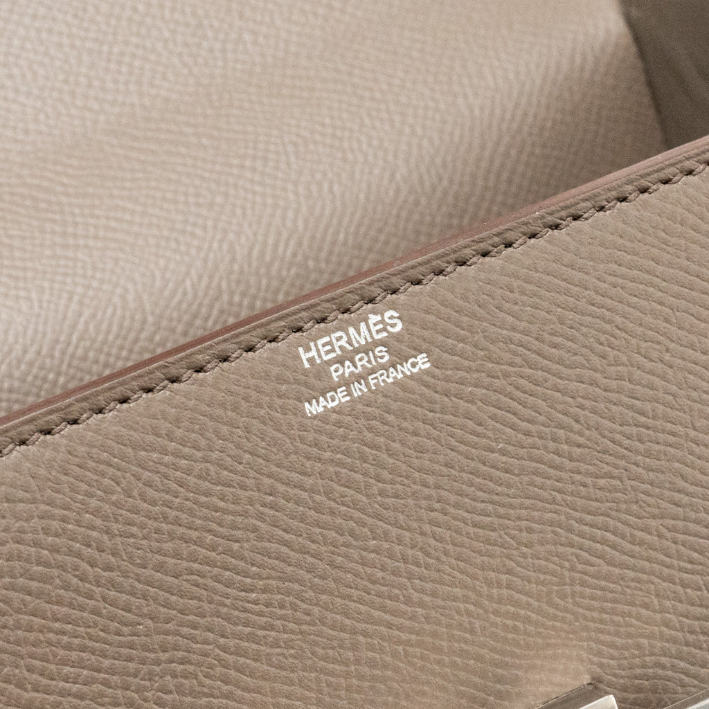 HERMES CINHETIC BOX BAG EPSOM GRIS ETAIN SHW