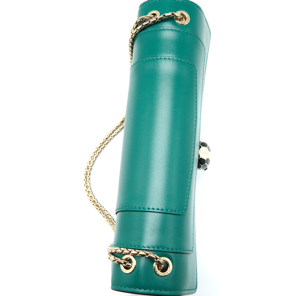 BVLGARI SERPENTI FOREVER SHOULDER BAG CALFSKIN GREEN LGHW