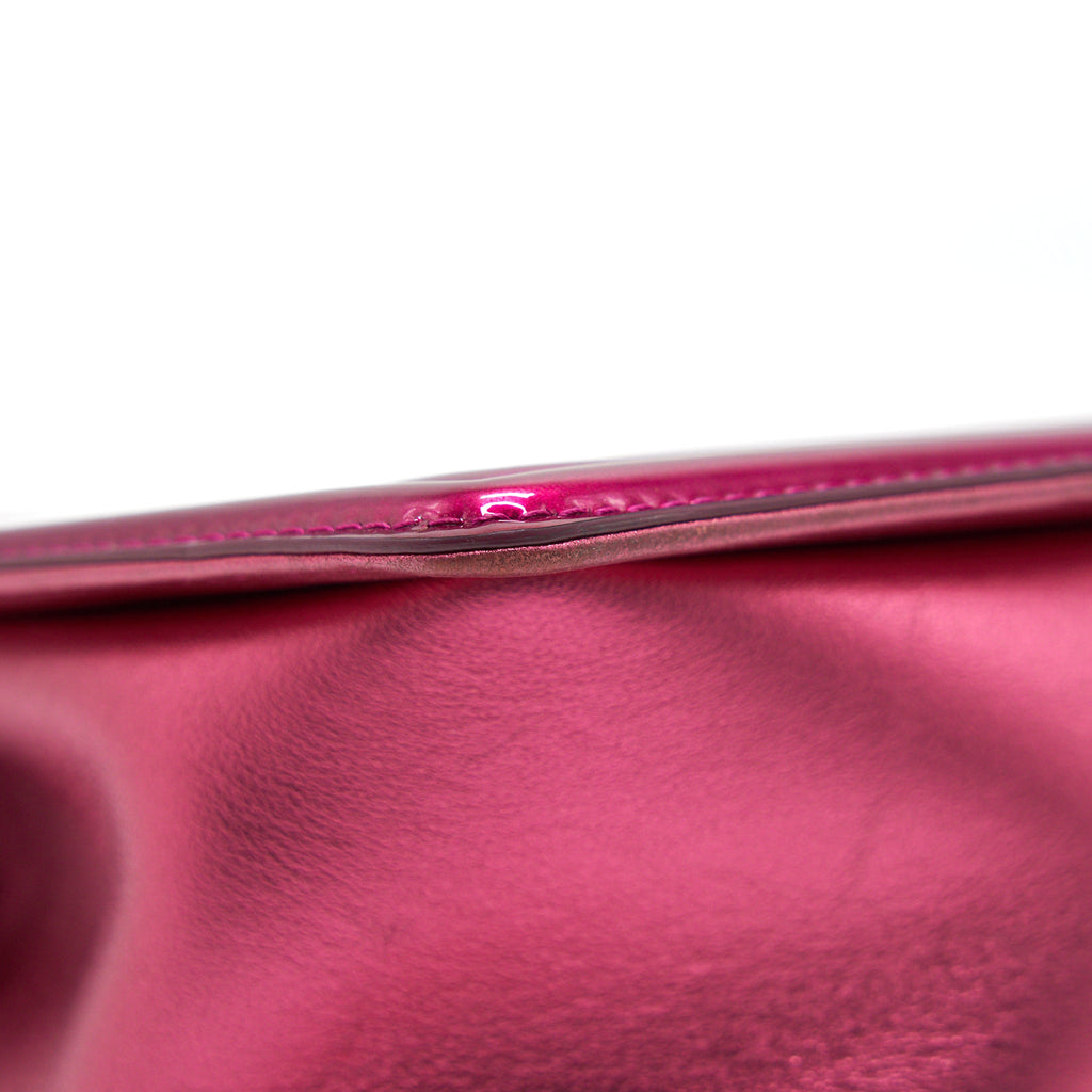 CHANEL MEDIUM LEBOY BAG METALLIC PINK SHW