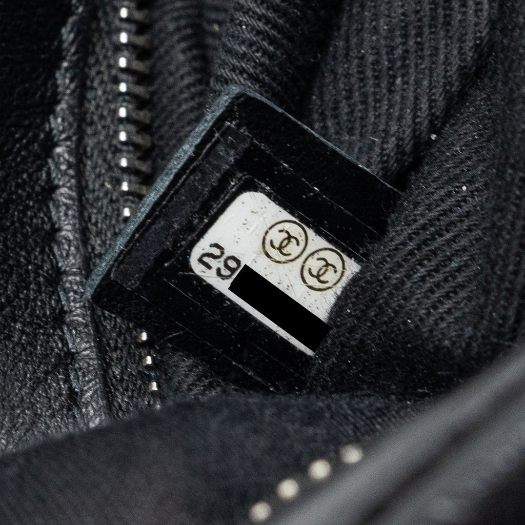 CHANEL SHOULDER BAG LAMBSKIN BLACK SHW