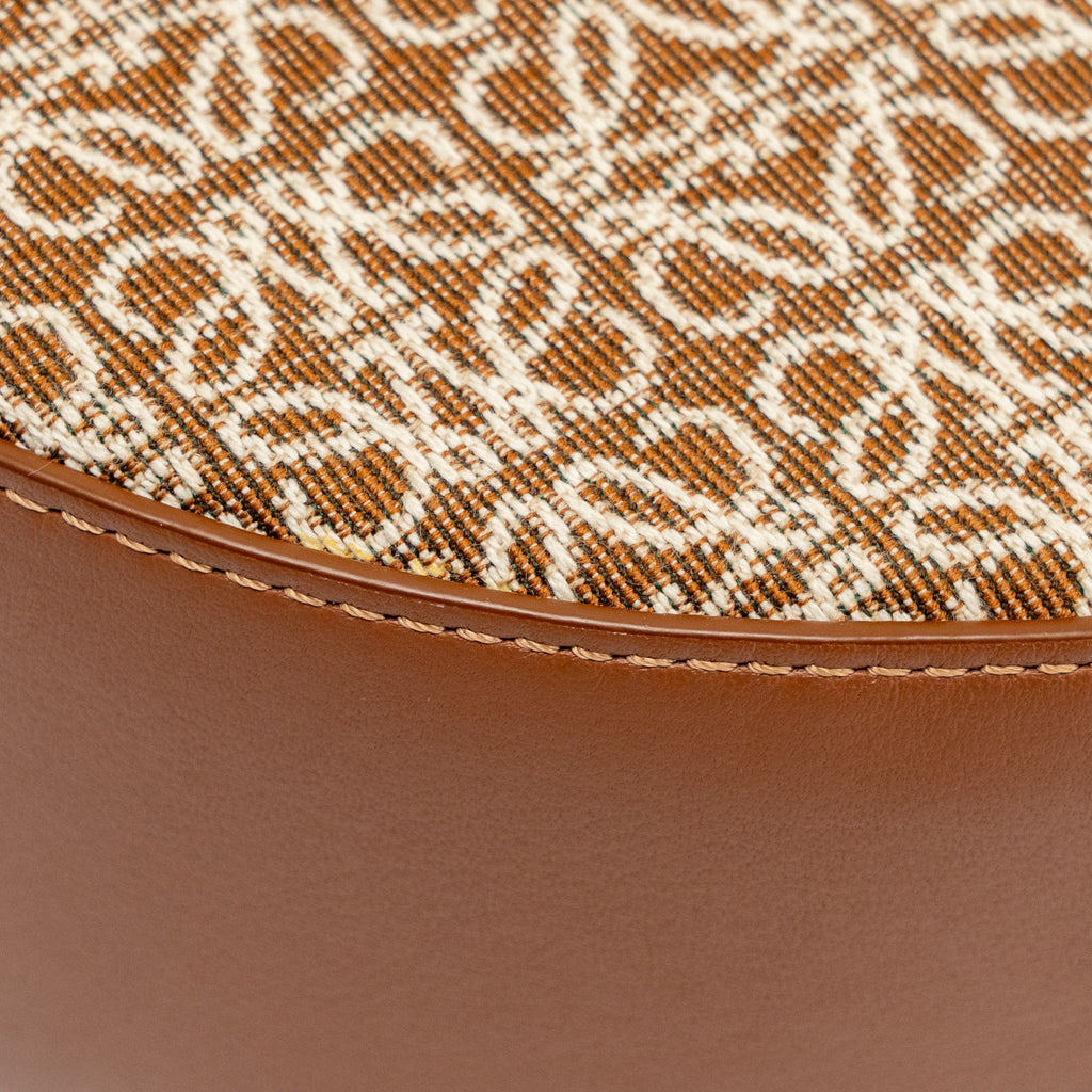 LOEWE MEDIUM LUNA BAG ANAGRAM JACQUARD CANVAS/CALFSKIN TAN/PECAN GHW