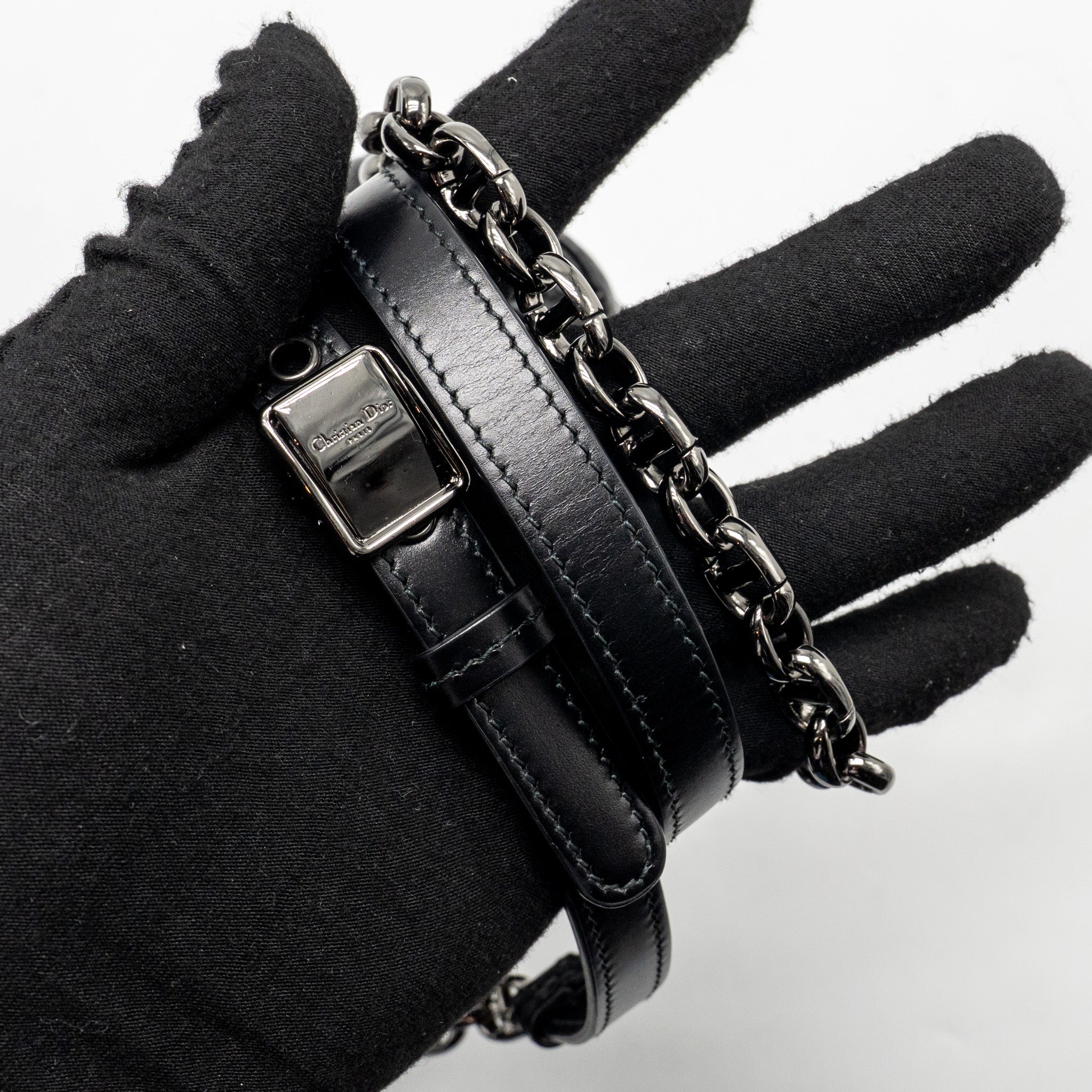 DIOR MEDIUM DIOR CARO BAG CALFSKIN SO BLACK